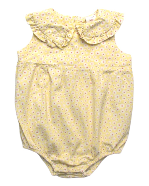A Yellow Sleeveless Rompers from Seed in size 6-12M for girl. (Front View)