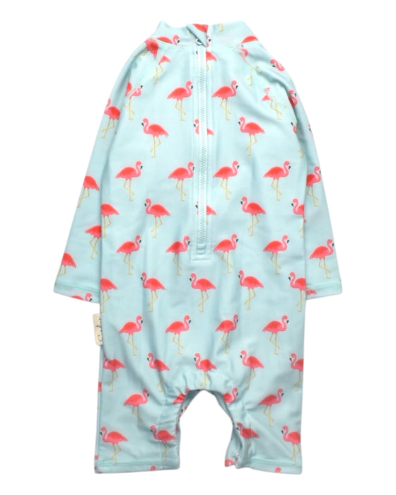 A Blue Swimsuits from Sandbar in size 12-18M for girl. (Back View)