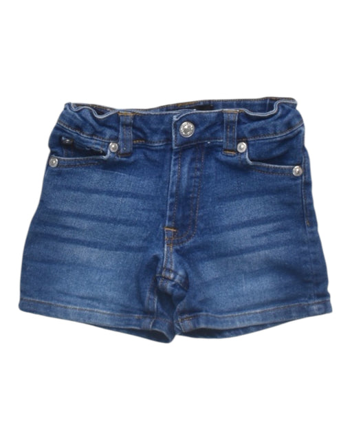 A Blue Shorts from 7 For All Mankind in size 2T for girl. (Front View)