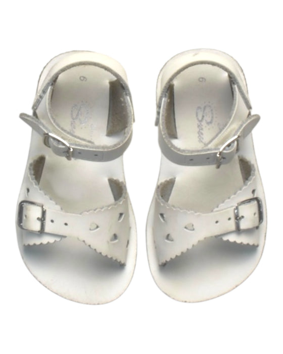A White Sandals from Sun-San in size 18-24M for girl. (Back View)