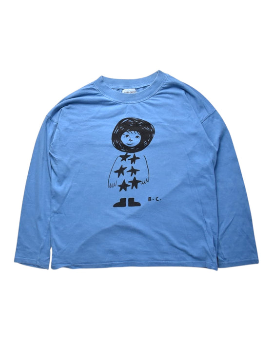 A Blue Long Sleeve T Shirts from Bobo Choses in size 10Y for boy. (Front View)