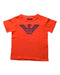 A Orange Short Sleeve T Shirts from Emporio Armani in size 4T for boy. (Front View)