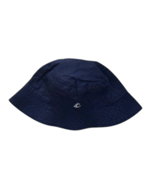 A Navy Sun Hats from Petit Bateau in size 6-12M for boy. (Front View)