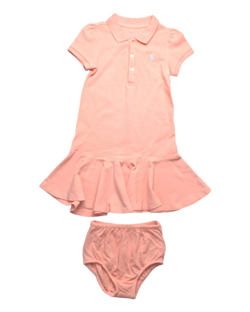 A Pink Dress Sets from Ralph Lauren in size 12-18M for girl. (Front View)