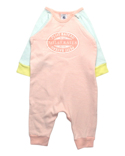 A Multicolour Long Sleeve Rompers from Petit Bateau in size 3-6M for girl. (Front View)