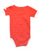 A Red Short Sleeve Bodysuits from Petit Bateau in size 6-12M for girl. (Back View)