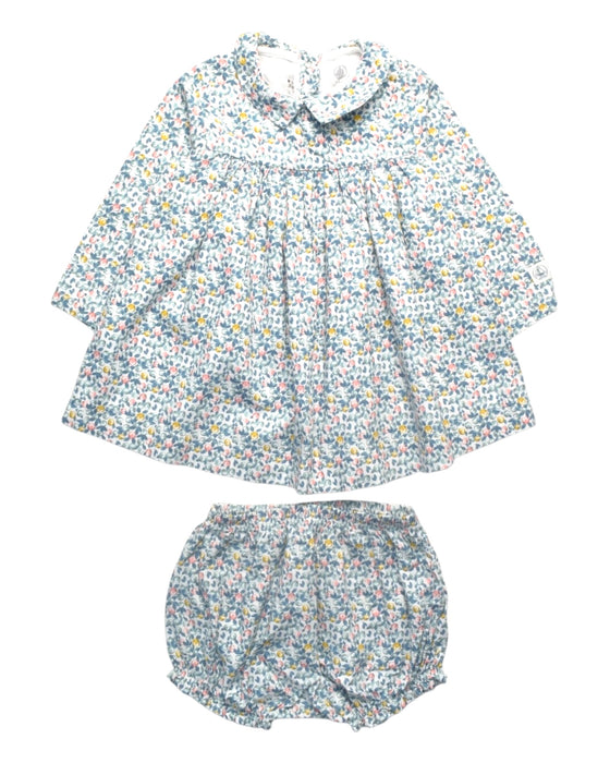 A Multicolour Dress Sets from Petit Bateau in size 12-18M for girl. (Front View)
