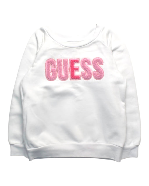 A White Crewneck Sweatshirts from Guess in size 3T for girl. (Front View)