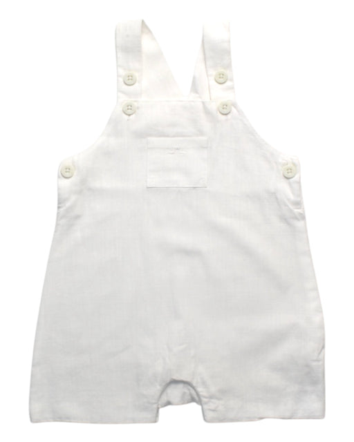 A White Overall Shorts from Chateau de Sable in size 0-3M for girl. (Front View)