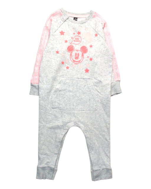 A Grey Onesies from Adidas in size 12-18M for girl. (Front View)