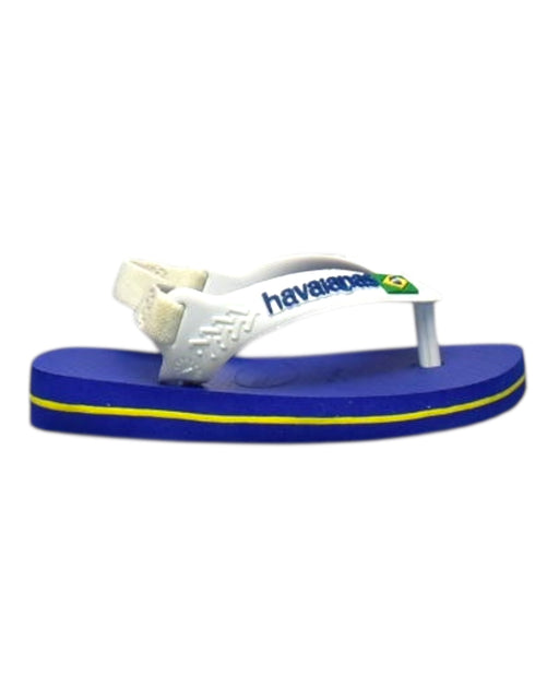A Blue Flip Flops from Havaianas in size 12-18M for boy. (Front View)