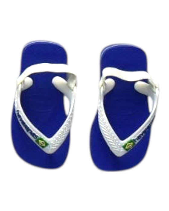 A Blue Flip Flops from Havaianas in size 12-18M for boy. (Back View)