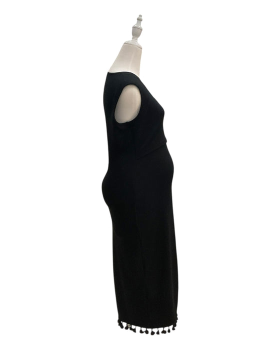 A Black Sleeveless Dresses from Mothercot in size Maternity-S for maternity. (Back View)