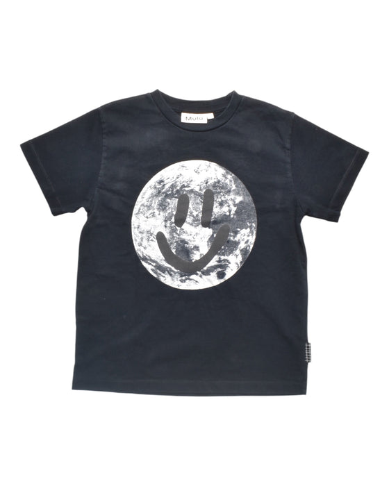 A Black Short Sleeve T Shirts from Molo in size 7Y for boy. (Front View)