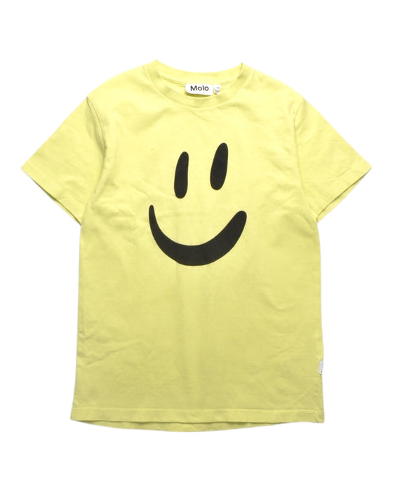 A Yellow Short Sleeve T Shirts from Molo in size 10Y for boy. (Front View)