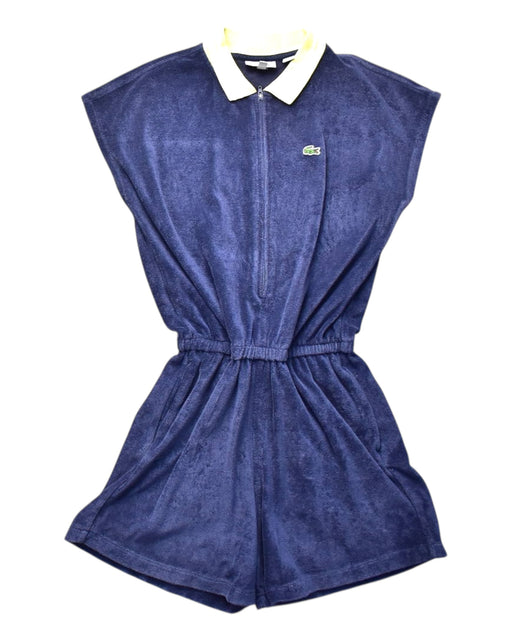 A Navy Sleeveless Rompers from Lacoste in size 10Y for girl. (Front View)