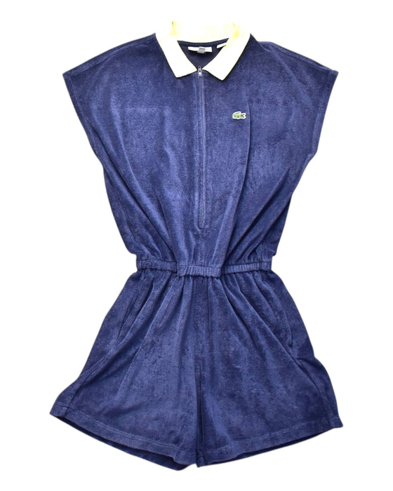 A Navy Sleeveless Rompers from Lacoste in size 10Y for girl. (Front View)
