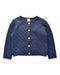 A Navy Puffer/Quilted Jackets from Petit Bateau in size 4T for girl. (Front View)
