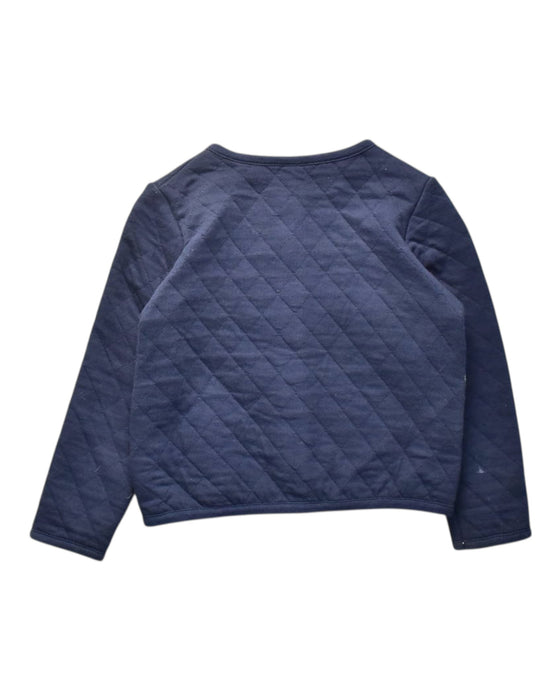 A Navy Puffer/Quilted Jackets from Petit Bateau in size 4T for girl. (Back View)