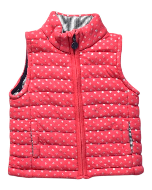 A Pink Outerwear Vests from Petit Bateau in size 4T for girl. (Front View)