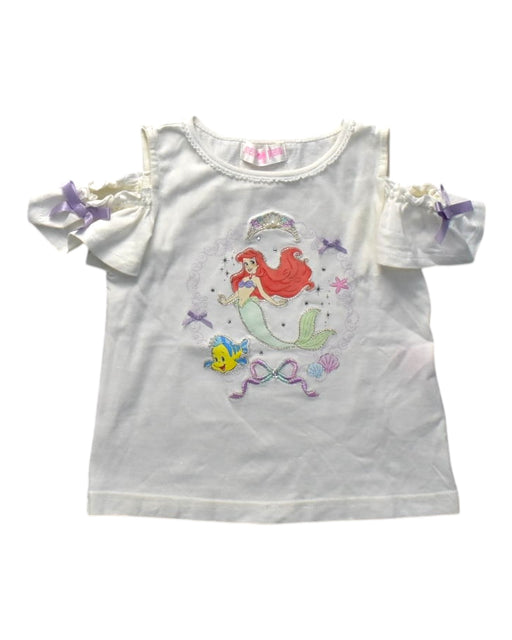 A White Short Sleeve Tops from Mezzo Piano in size 4T for girl. (Front View)
