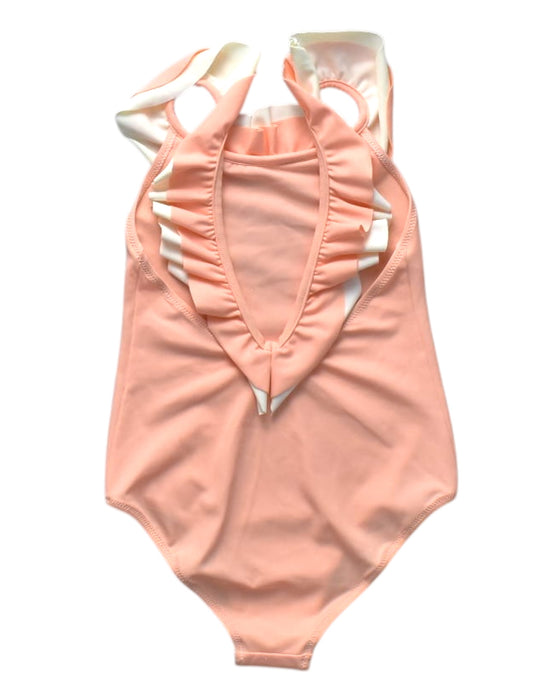 A Peach Swimsuits from Folpetto in size 3T for girl. (Back View)