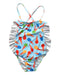 A Multicolour Swimsuits from Agatha Ruiz De La Prada in size 4T for girl. (Front View)