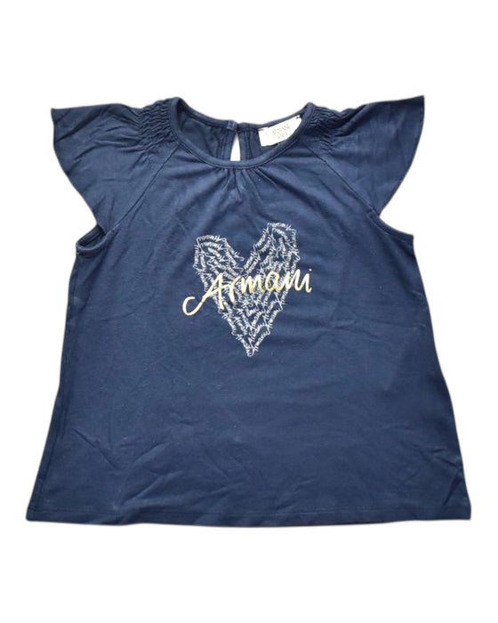 A Navy Short Sleeve Tops from Armani Baby in size 18-24M for girl. (Front View)