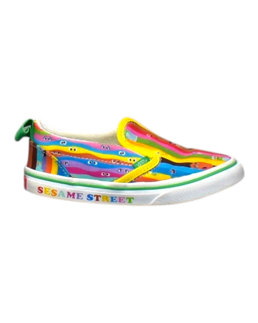 A Multicolour Slip Ons from Vans in size 4T for girl. (Front View)