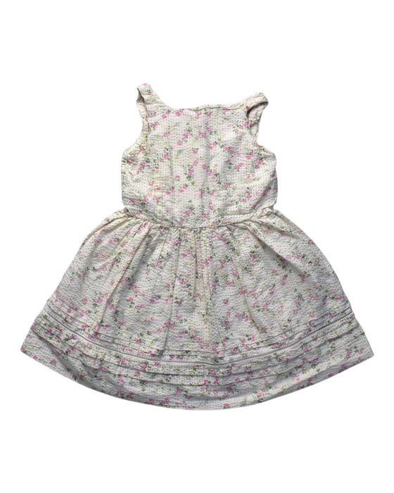 A Multicolour Sleeveless Dresses from Seed in size 5T for girl. (Back View)