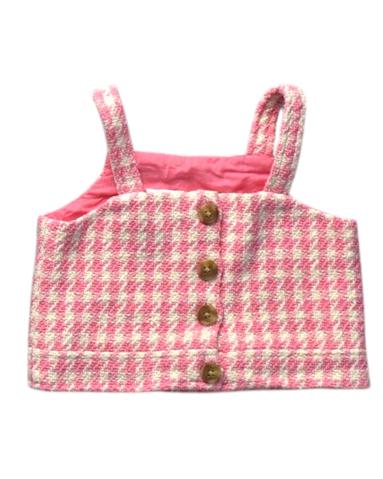 A Pink Sleeveless Tops from Seed in size 4T for girl. (Front View)