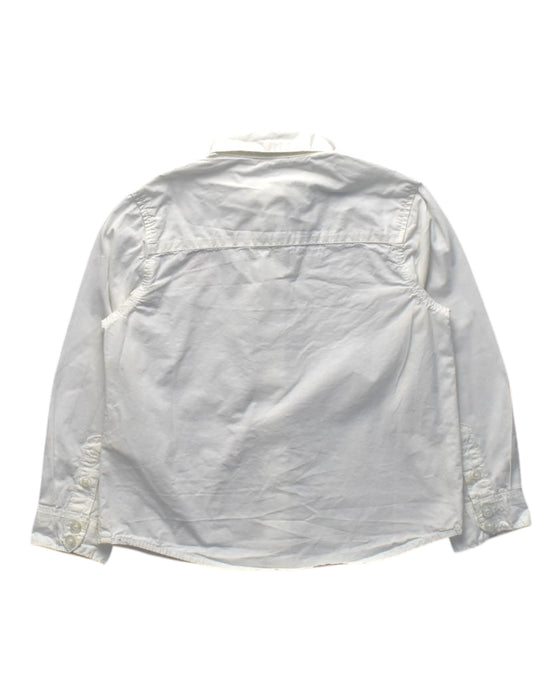 A White Long Sleeve Shirts from Du Pareil au même in size 4T for boy. (Back View)