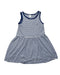 A Navy Sleeveless Dresses from Petit Bateau in size 8Y for girl. (Front View)