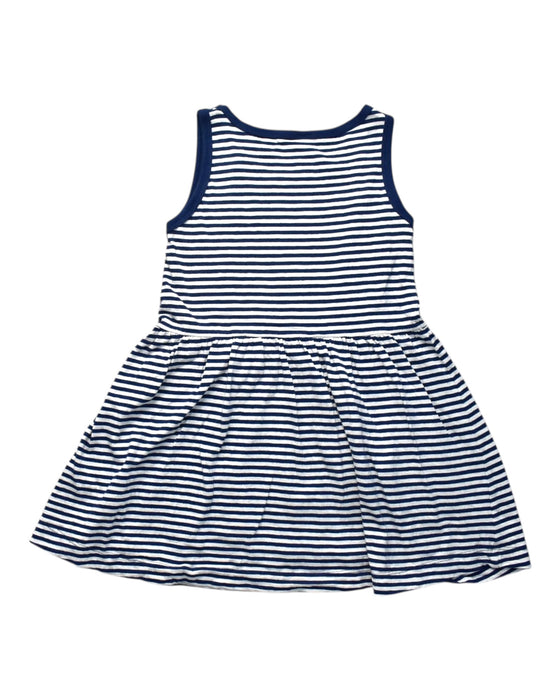 A Navy Sleeveless Dresses from Petit Bateau in size 8Y for girl. (Back View)