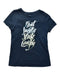 A Navy Short Sleeve T Shirts from Nike in size 8Y for girl. (Front View)