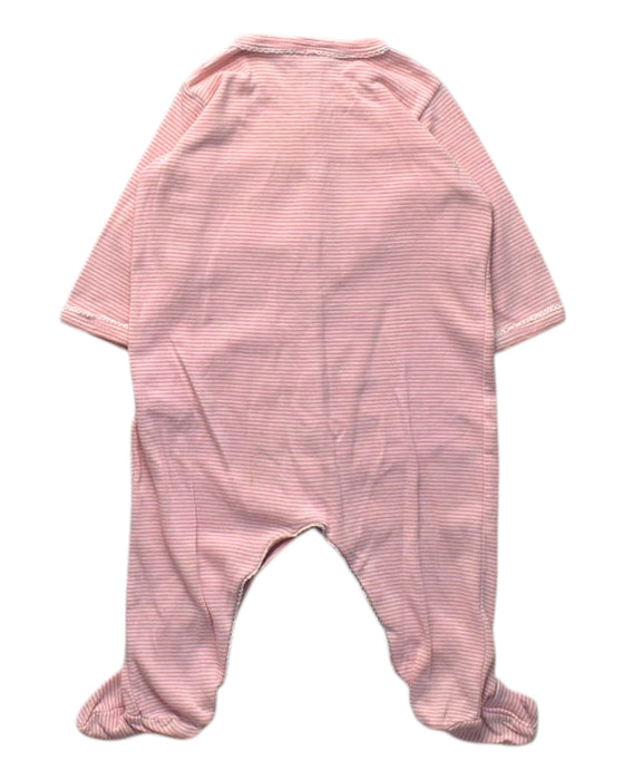 A Pink Onesies from Petit Bateau in size 3-6M for girl. (Back View)