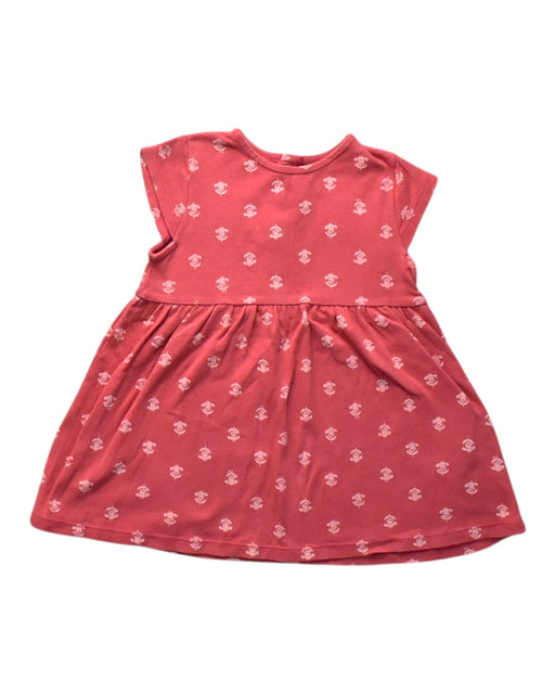 A Pink Short Sleeve Dresses from Petit Bateau in size 12-18M for girl. (Front View)