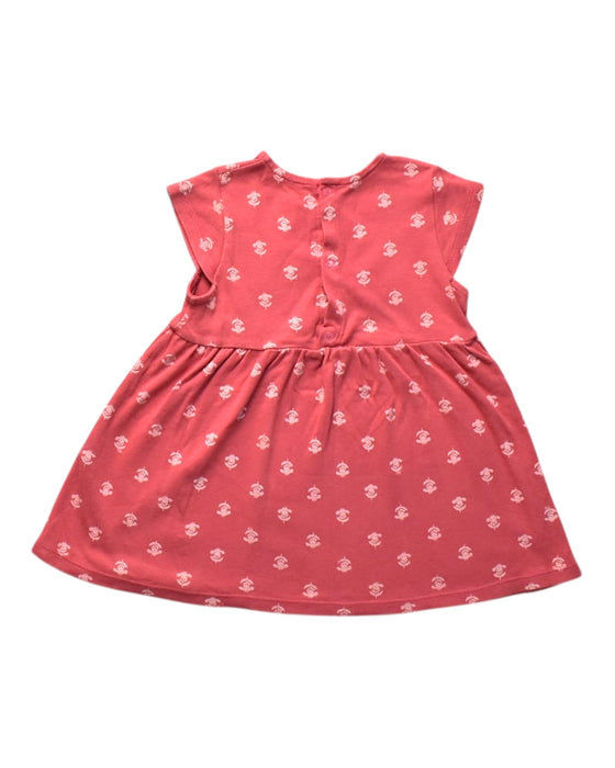 A Pink Short Sleeve Dresses from Petit Bateau in size 12-18M for girl. (Back View)