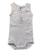 A Grey Sleeveless Bodysuits from Petit Bateau in size 0-3M for boy. (Front View)