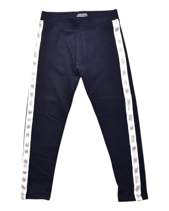 A Black Leggings from Monoprix in size 4T for girl. (Front View)