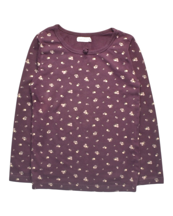 A Burgundy Long Sleeve Tops from Jamie Kay in size 5T for girl. (Front View)