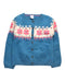 A Blue Cardigans from Petit Bateau in size 8Y for girl. (Front View)