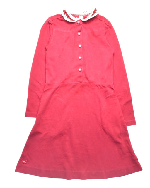 A Red Long Sleeve Dresses from Chateau de Sable in size 10Y for girl. (Front View)