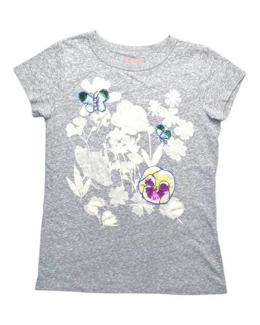 A Grey Short Sleeve Tops from Crewcuts in size 12Y for girl. (Front View)