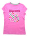 A Pink Short Sleeve T Shirts from Tommy Hilfiger in size 12Y for girl. (Front View)