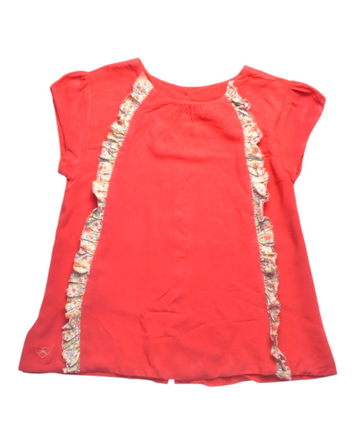 A Red Short Sleeve Tops from Chateau de Sable in size 10Y for girl. (Front View)