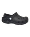 A Black Slip Ons from Crocs in size 18-24M for boy. (Front View)