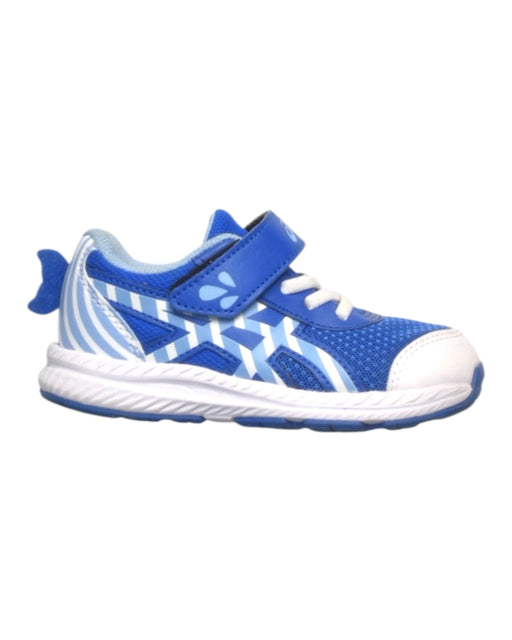 A Blue Sneakers from ASICS in size 3T for boy. (Front View)