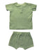 A Green Shorts Sets from Seed in size 12-18M for boy. (Back View)