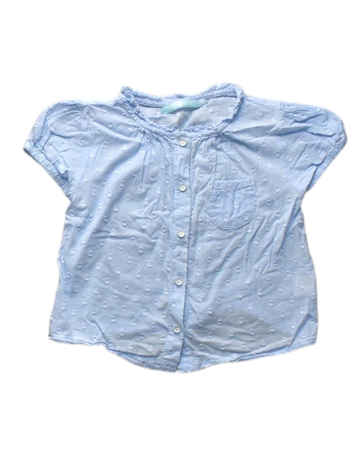 A Blue Short Sleeve Shirts from Gingersnaps in size 4T for girl. (Front View)